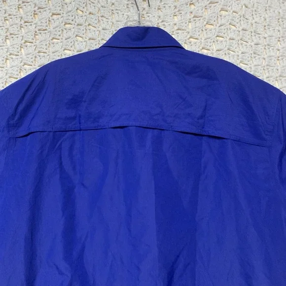 NWT Eddie Bauer Guide Ripstop Shirt Mens M Blue UPF 50t Sun Protection Long Slv - Picture 5 of 9
